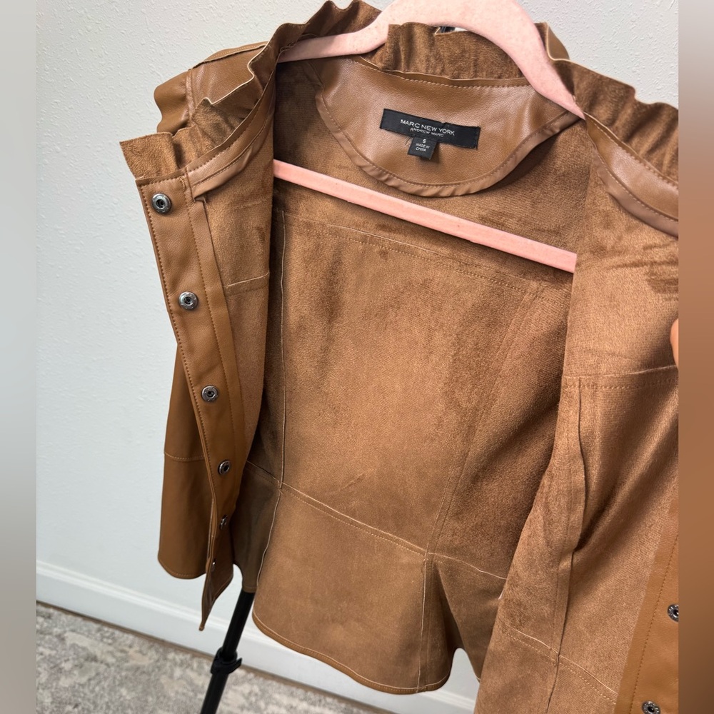 Marc New York Tan Leather Vest - Picture 10 of 15